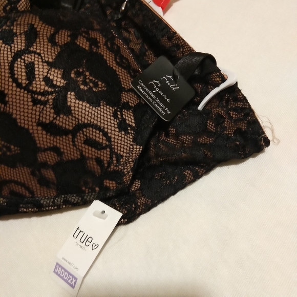 NWT Champagne and Black Lace Bra Set 38DD - Picture 5 of 5
